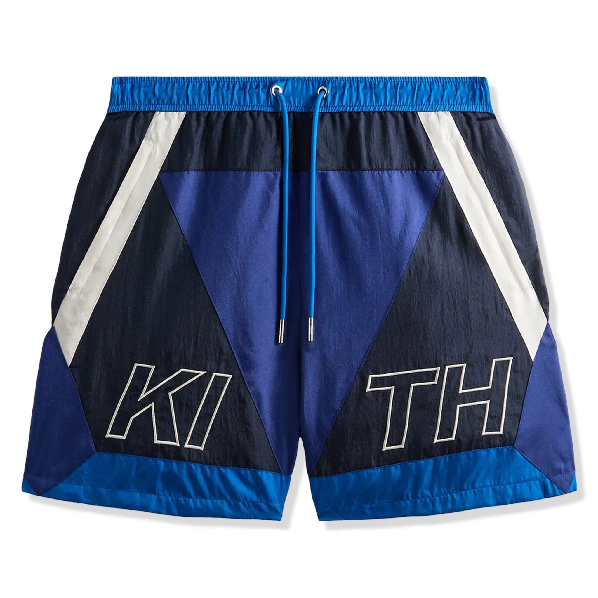 Front View of Kith Washed Nylon Turbo Layer Shorts KHM061279-458